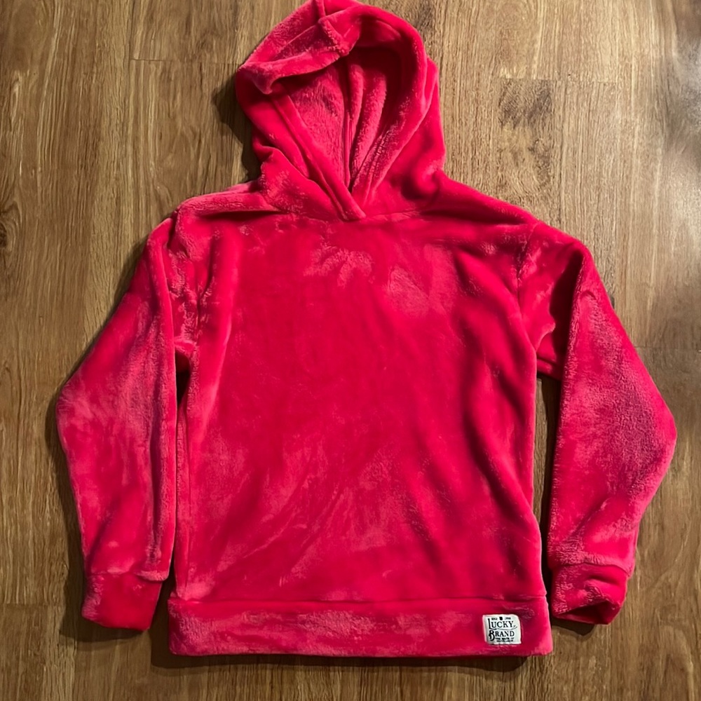Lucky Brand girls soft plush hoodie